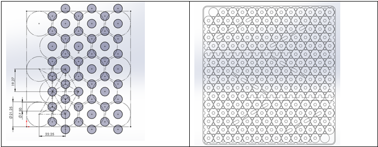 Cooling plates design and characterization