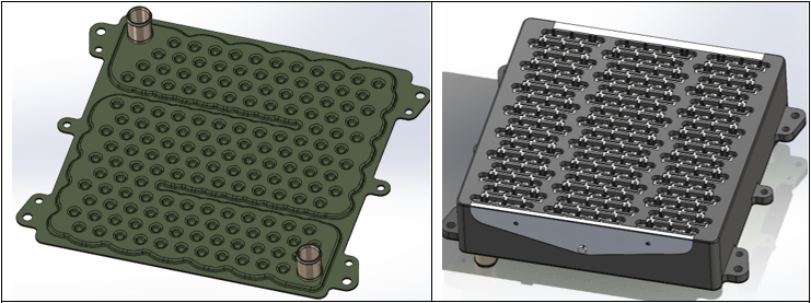 Cooling plates design and characterization