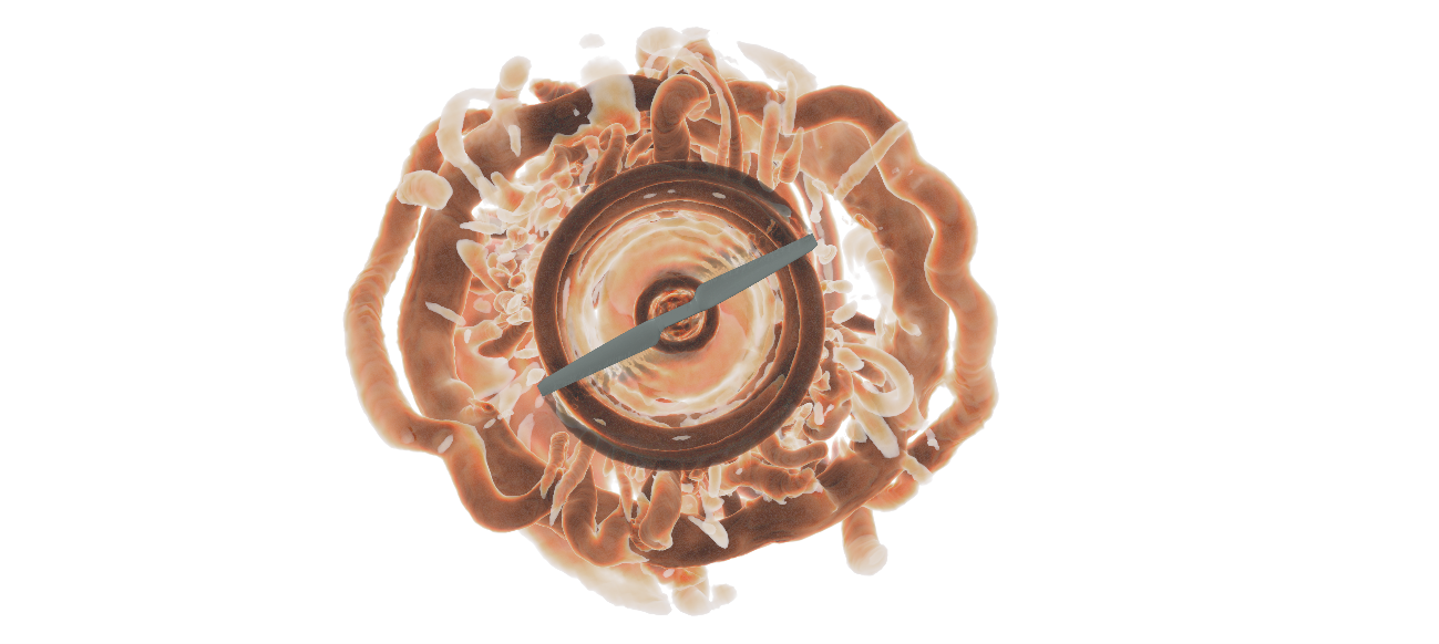 Turbulent structures in a propeller wake